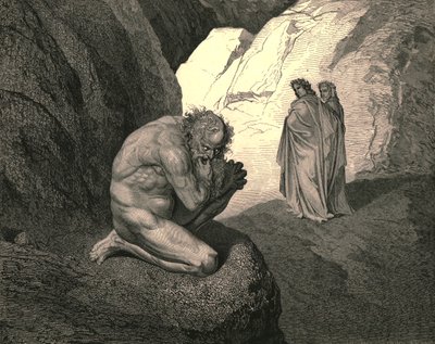 शापित भेड़िया! अपने शिकार पर क्रोध भड़काओ, और तुम्हारा उपभोग करो !, c1890। द्वारा गुस्ताव डोर