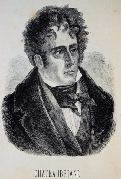 फ्रांस्वा-रेने का पोर्ट्रेट, चेटेउब्रिएंड 1768-1848, 1880 का विस्काउंट। द्वारा गुस्ताव डोर