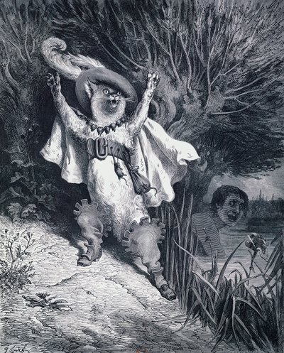 पस इन बूट्स, चार्ल्स पेरौल्ट (1628-1703) की परी कथा के लिए गुस्ताव डोर (1832-1883) द्वारा चित्रण द्वारा गुस्ताव डोर