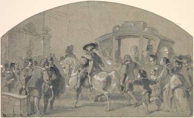 स्ट्रीट सीन रेक्टो, स्केच वर्सो, सी। 1848-1849। द्वारा गुस्ताव डोर