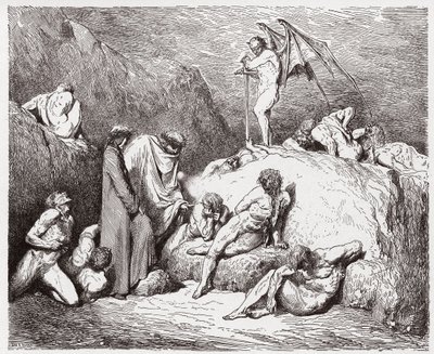 द डिवाइन कॉमेडी (ला डिविना कॉमेडिया, ला डिवाइन कॉमेडी), इन्फर्नो, कैंटो 28: नौवें बोलगिया में कलह के कटे-फटे बोने वाले - दांते अलीघिएरी द्वारा (1265-1321) - गुस्ताव डोरे द्वारा चित्रण (1832-1883) द्वारा गुस्ताव डोर