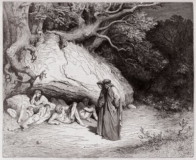 द डिवाइन कॉमेडी (ला डिविना कॉमेडिया, ला डिवाइन कॉमेडी), इन्फर्नो, कैंटो 4: लिम्बो में मासूम आत्माएं - दांते अलीघिएरी द्वारा (1265-1321) - गुस्ताव डोरे द्वारा चित्रण (1832-1883) द्वारा गुस्ताव डोर