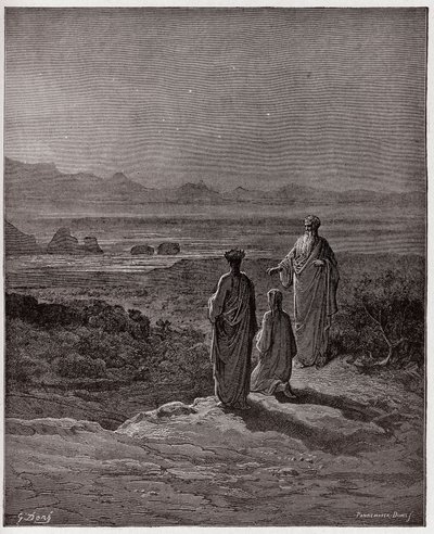 द डिवाइन कॉमेडी (ला डिविना कॉमेडिया, ला डिवाइन कॉमेडी), पुर्गाटोरियो, कैंटो 1: दांते ने स्टेटियस से पहले घुटने टेक दिए - दांते अलीघिएरी द्वारा (1265-1321) - गुस्ताव डोरे द्वारा चित्रण (1832-1883) द्वारा गुस्ताव डोर