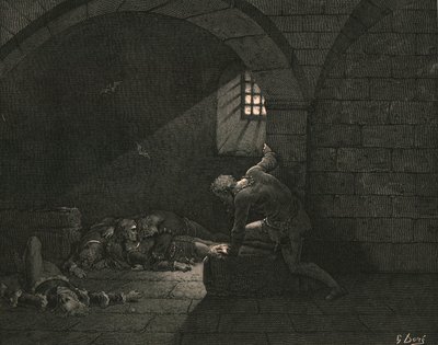 फिर, उपवास को दु: ख की महारत मिली, c1890। द्वारा गुस्ताव डोर