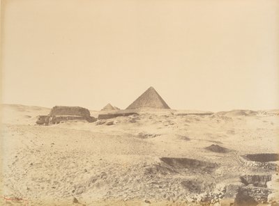 गीज़ा के पिरामिड, 1865-69। द्वारा गुस्ताव लेग्रे