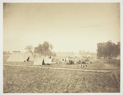 टेंट और मिलिट्री गियर, कैंप डे चालोंस, 1857। द्वारा गुस्ताव लेग्रे