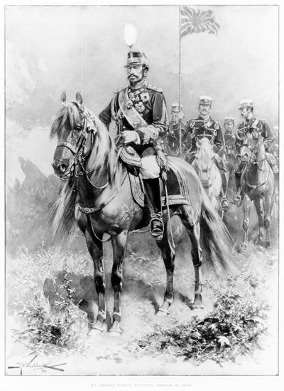 द इलस्ट्रेटेड लंदन न्यूज़ से जापान के सम्राट (1852-1912) उनका शाही महामहिम मुत्शीटो द्वारा HW कोइकोक