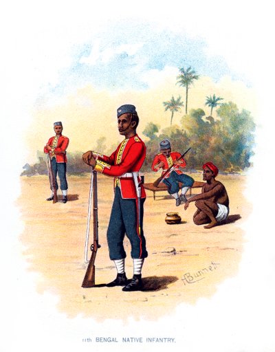 11 वीं बंगाल नेटिव इन्फैंट्री, c1890। द्वारा एच। बन्नेट