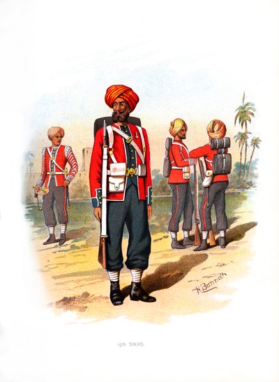 15 वीं सिख, c1890। द्वारा एच। बन्नेट