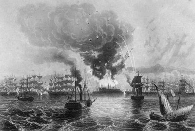 एडमिरल सर चार्ल्स नेपियर द्वारा सेंट जीन डीकेरे की बमबारी, 3 नवंबर 1840 सी 1857। द्वारा एच। विंकल्स