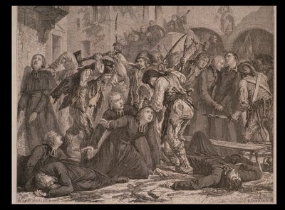 सितंबर 1792 में नरसंहारों का नरसंहार, चार्ल्स मौरंद द्वारा उकेरा गया द्वारा एच। डी ला चारलेरी