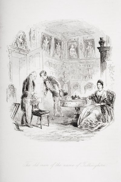 टुलकिंगहॉर्न नाम का बूढ़ा व्यक्ति, चार्ल्स डिकेंस (1812-70) द्वारा &39;ब्लेक हाउस&39; का चित्रण प्रकाशित किया गया था 32053 द्वारा हबलोत नाइट ब्राउन