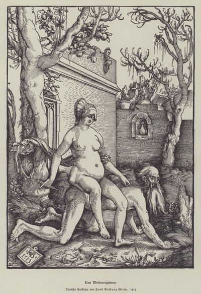 अरस्तू और फीलिस, 1513 द्वारा Hans Baldung Grien