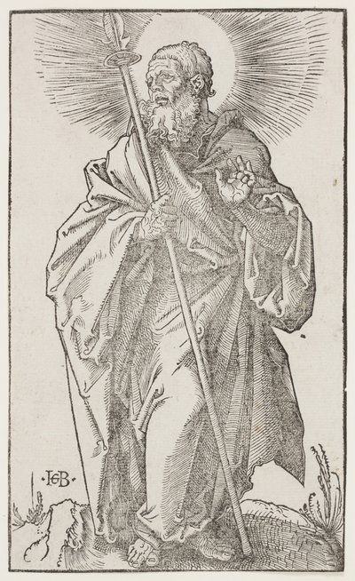 सेंट थॉमस, "द बिग एपॉस्टल्स" से, c.1519 (वुडकट) द्वारा हंस बाल्डुंग ग्रिएन