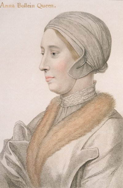 एनी बोलेन (1507-36) फ्रांसेस्को बार्टोलोजी (1727-1815) द्वारा उत्कीर्ण द्वारा हंस होल्बिन द यंगर