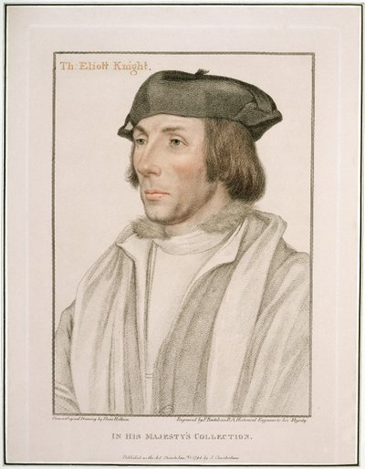 सर थॉमस एलियट (c.1490-1546) फ्रांसेस्को बार्टोलोजी (1727-1815) 1756 द्वारा उत्कीर्ण द्वारा हंस होल्बिन द यंगर