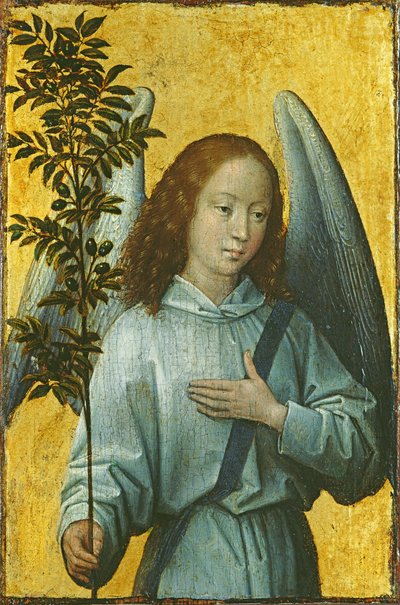 एन्जिल होल्डिंग एक जैतून शाखा द्वारा Hans Memling