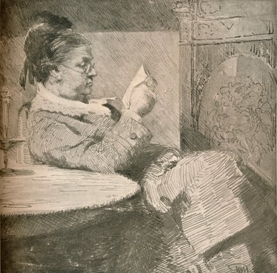 कलाकारों की माँ का चित्रण, c1912 द्वारा हंस निकोलज हेंसन