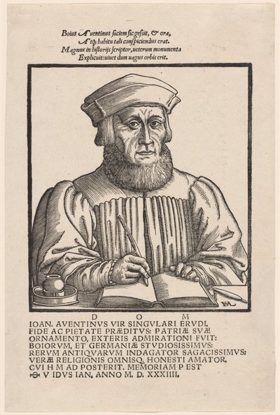 जोहान Aventinus जोहान Turmair, 1554। द्वारा हंस सेबल लौटेन्सैक