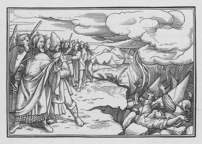 कोरह, दातान और अबीराम का विद्रोह, संख्या XVI, 33 द्वारा होल्बिन द यंगर के बाद हंस
