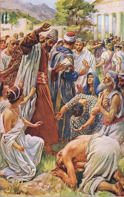 सेंट पॉल में लिस्ट्रा, हेरोल्ड कोपिंग पिक्चर्स से चित्रण: द क्राउन सीरीज, c.1920s द्वारा हेरोल्ड मैथुन