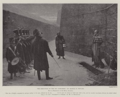 Duc d&39;Enghien का निष्पादन, अब रॉयल अकादमी में प्रदर्शनी पर है द्वारा हेरोल्ड ह्यूम पिफर्ड