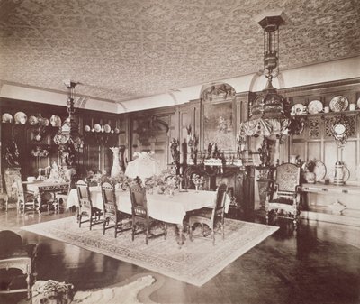 भोजन कक्ष, विकम हॉल, केंट, 1897 द्वारा हेरोल्ड पामर