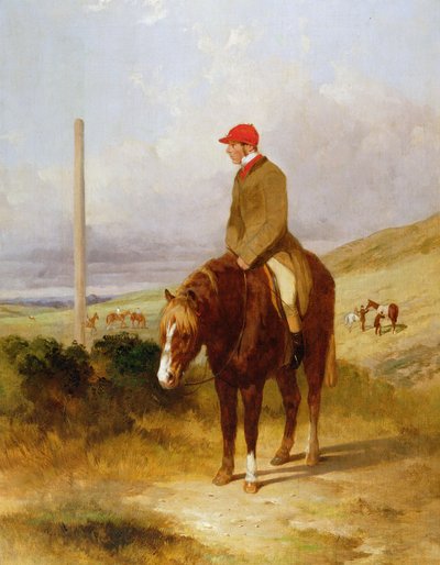 1844 के चेस्टरफील्ड स्टेक, 1844 की शुरुआत से पहले उनके टट्टू पर नेट फ्लैटमैन (1810-60) द्वारा Harry Hall