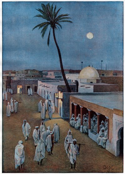 सर हेनरी (हैरी) हैमिल्टन जॉनसन (1858-1927) - 1903 द्वारा शाम को तोज़ूर (ट्यूनीशिया) द्वारा हैरी हैमिल्टन जॉनसन