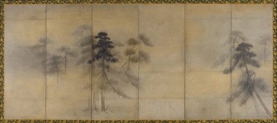 मूनलाइट में पाइन के पेड़ द्वारा Hasegawa Tohaku