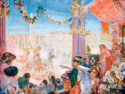 नीरो का सर्कस या कैलीगुला का सर्कस, रोम, 1901। द्वारा हेल्ब्रॉन