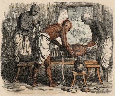 प्राचीन मिस्र: मम्मी की लपेटन, 1866 द्वारा हेनरिक लेउटेमन
