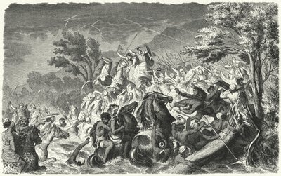 क्रिमिसस की लड़ाई, 339 ईसा पूर्व (उत्कीर्णन) द्वारा हेनरिक लेउटेमन
