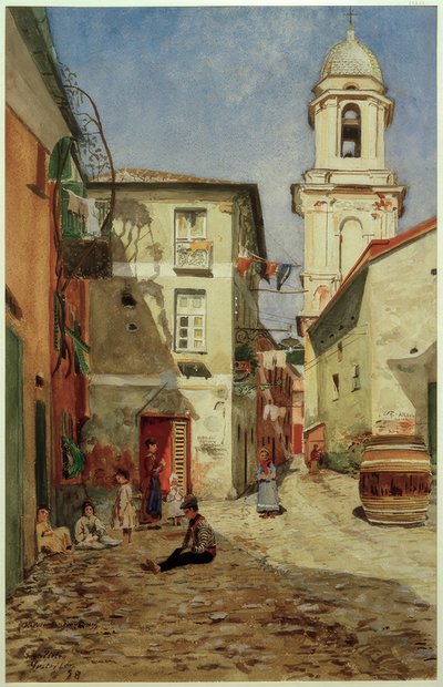 H.Petersen-Flensburg, Sestri Levante में सड़क द्वारा हेनरिक पीटरसन फ्लेंसबर्ग