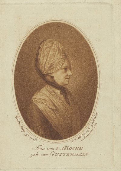 सोची ऑफ ला रोचे, नी गुटरमैन वॉन गोत्रसोफेन 1730-1807, 1782। द्वारा हेनरिक सिंतजेनिक