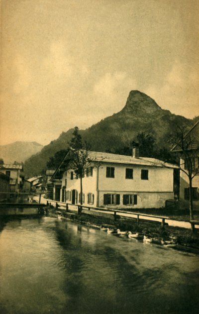ओबेरमर्जगाउ, बावरिया, जर्मनी में मिलस्ट्रीम c1922। द्वारा हेनरिक उहल्स्किम