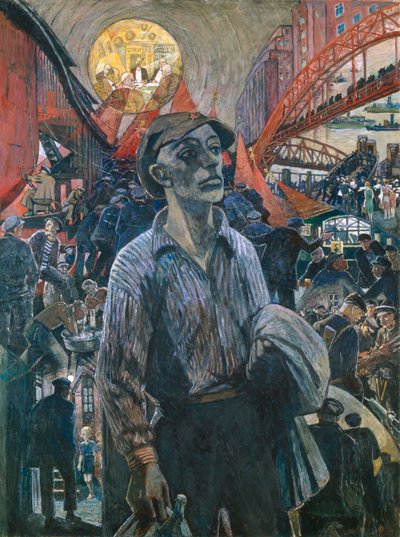 एक हैम्बर्ग शिपयार्ड हैम्बर्ग कॉमरेड, 1928 के कार्यकर्ता। द्वारा Heinrich Vogeler