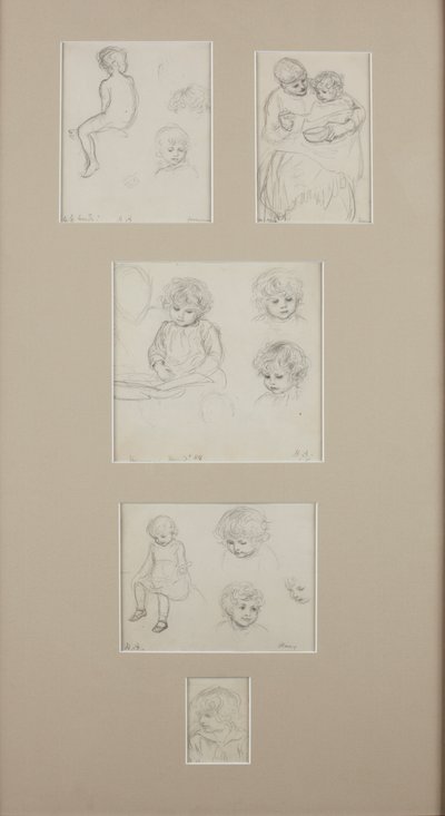 हेनरी एलिंगम के रेखाचित्र, c.1884 (कागज पर पेंसिल) द्वारा हेलेन एलिंघम
