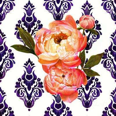 डेल्फ़्ट पर Peony, 2021 (जल रंग) द्वारा हेलेन व्हाइट