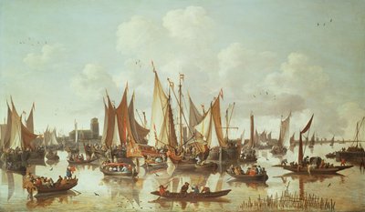 डोर्रेक्ट हार्बर में डच जहाज द्वारा Hendrick de Meyer