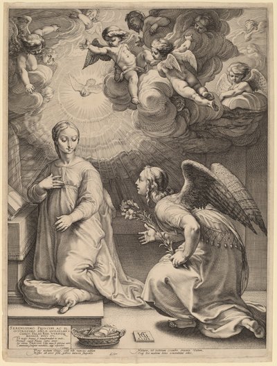 घोषणा द्वारा Hendrik Goltzius