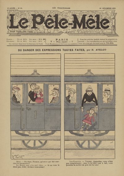 तैयार भावों का खतरा। पेले-मेले के लिए चित्रण, 1902 द्वारा Henri Avelot