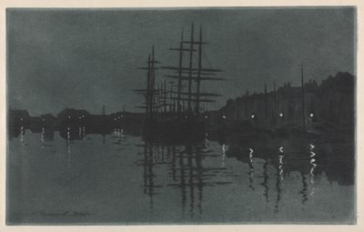 Dieppe में चंद्रमा का प्रभाव, सी। 1885। द्वारा हेनरी चार्ल्स गुएरार्ड
