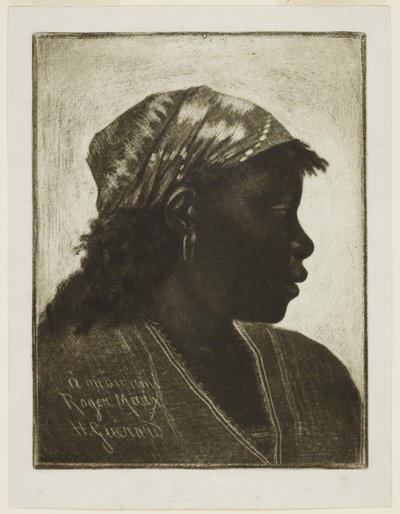 नेग्रेस के प्रमुख, c.1888 (मेज़ोटिन्ट) द्वारा हेनरी चार्ल्स गुएरार्ड