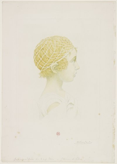 जीन राइमंड गुएरार्ड का पोर्ट्रेट, c.1890 (रंग ड्राईपॉइंट) द्वारा हेनरी चार्ल्स गुएरार्ड