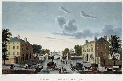 ला बैरियर डी'एनफर, लगभग 1820 - कौरवोइसियर द्वारा "" पेरिस के दृश्य "में द्वारा हेनरी कौरवोइज़ियर-वोइसिन