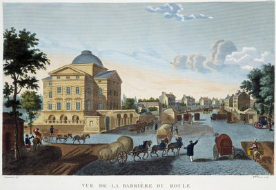 रूल बैरियर, सीए। 1820 - कौरवोइसियर द्वारा "" पेरिस के दृश्य "" में द्वारा हेनरी कौरवोइज़ियर-वोइसिन