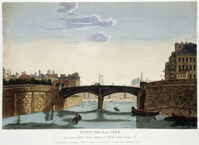 Le Pont de la Cité - कौरवोइसियर द्वारा "" पेरिस के दृश्य "" में द्वारा हेनरी कौरवोइज़ियर-वोइसिन