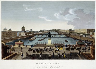 Courvoisier . द्वारा "" Vues de Paris "" में - नए पुल का दृश्य द्वारा हेनरी कौरवोइज़ियर-वोइसिन