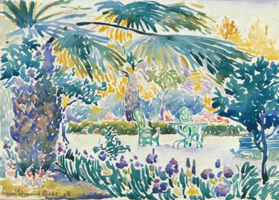 सेंट क्लेयर में पेंटर का उद्यान, 1908 (ग्रेफाइट पर wc) द्वारा Henri Edmond Cross